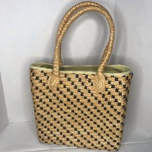 Scala Collection straw purse beach bag tote purse